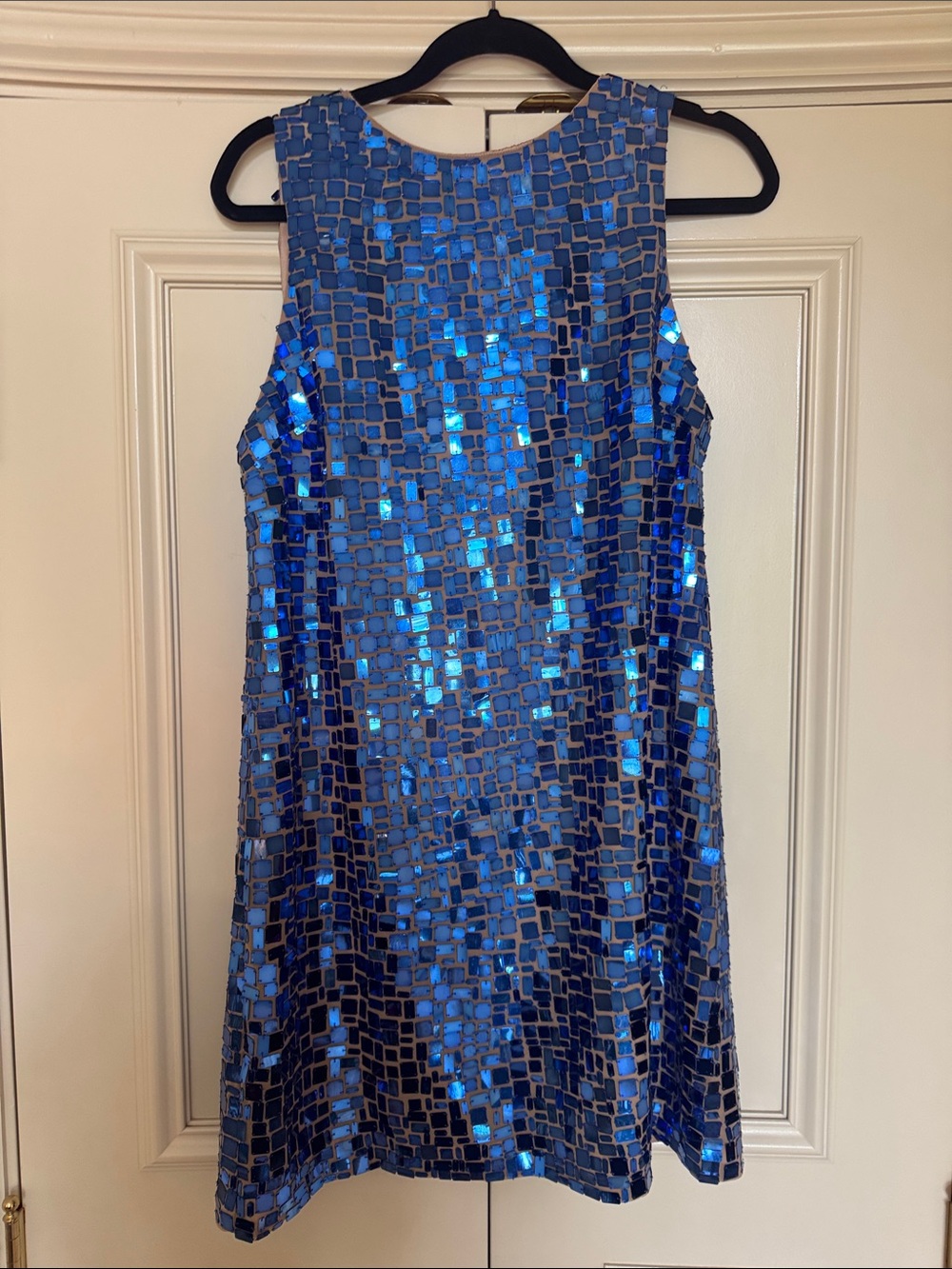 Alice + Olivia Electric Blue Sequin Mini Dress